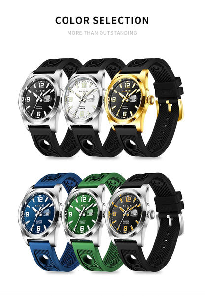 LIGE Man Watch Fashion Military Sport Quartz Calendar Watches for Men Waterproof Luminous Business Male Clock Relogio Masculino
