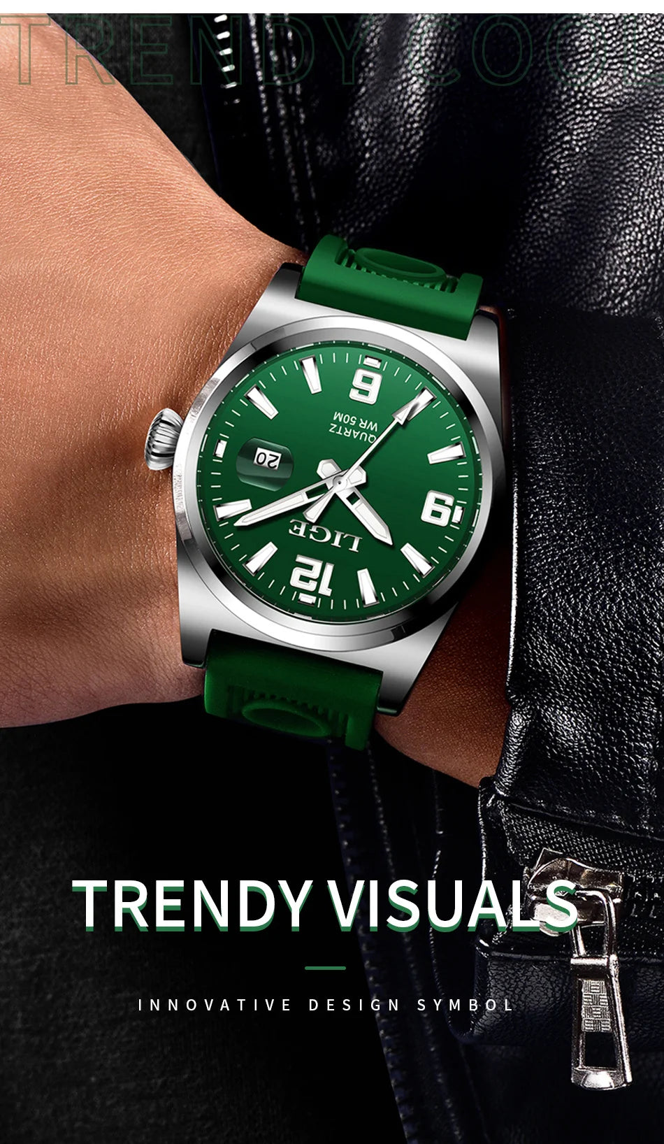 LIGE Man Watch Fashion Military Sport Quartz Calendar Watches for Men Waterproof Luminous Business Male Clock Relogio Masculino