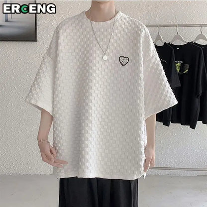 Short-sleeved T-shirt for Men Trendy Brand Simple and Versatile Loose Fit for Summer Short Sleeves Hong Kong Style