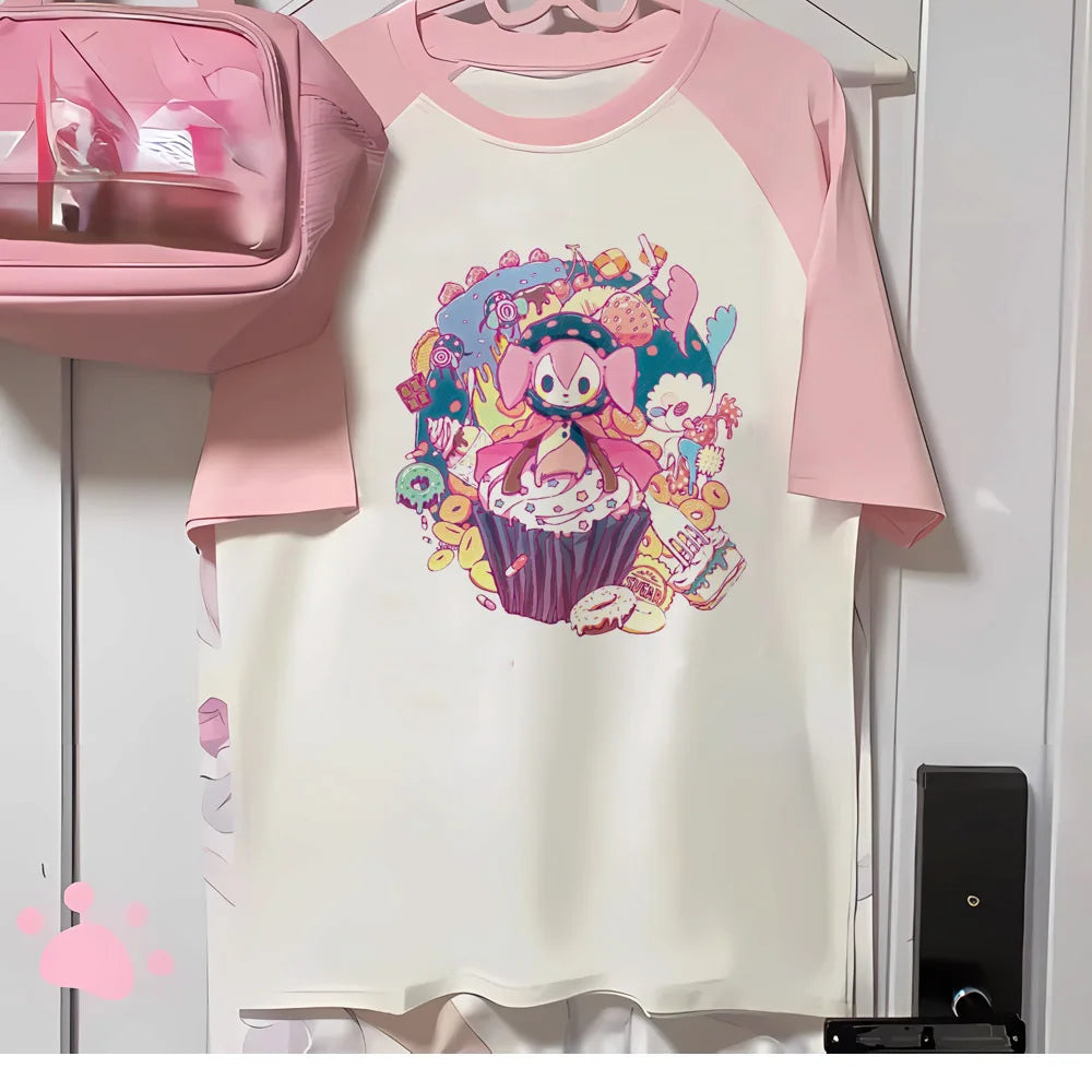 Madoka Magica tshirt women Japanese summer casual wear Tee female funny harajuku streetwear clothing
