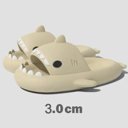 Summer Women Shark Slippers Men Cute Soft EVA Bathroom Sandals Adults Outdoor Cow Flip Flops Couples Non-slip Cartoon Slides
