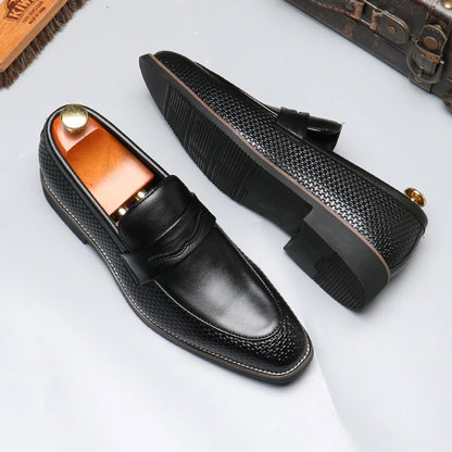 Men's Casual Business Shoes Mens Classic British Style Penny Loafers Moccasins Fashion Party Wedding Flats for Men