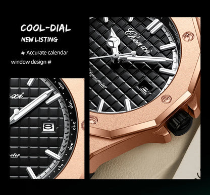 CHENXI 8268 Premium Men's Quartz Watch Night Light Silicone Strap Waterproof Calendar Casual Men's Texture Watch reloj hombre