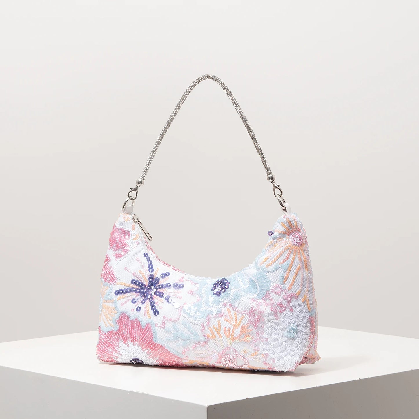 Floral Bag，Bridal Patry，Sequin Bag，Premium Style  Shoulder Bag For Women，Prom Accessories，Wedding Items，Bag For Women Elegant