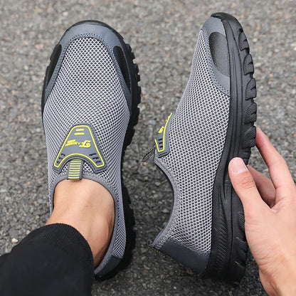 2025 Men’s Minimalist Shoes Fashionable Breathable Mesh Anti Slip Walking Shoes Summer Lightweight Breathable Walking Sneakers