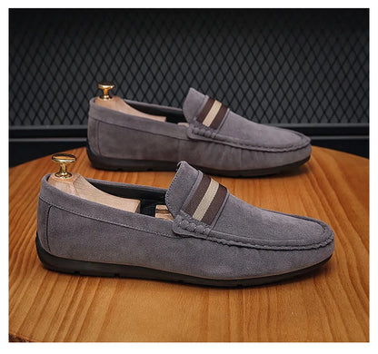 Spring Men's Casual Shoes Suede Loafers For Men Moccasins High Quality Flats Male Walking Shoes comfortable Men's Driving Shoes