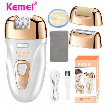 Kemei KM-7102 Electric Hair Removal Device Women's Shaver Personal Hair Removal Device Hair Puller Hair Removal Artifact white