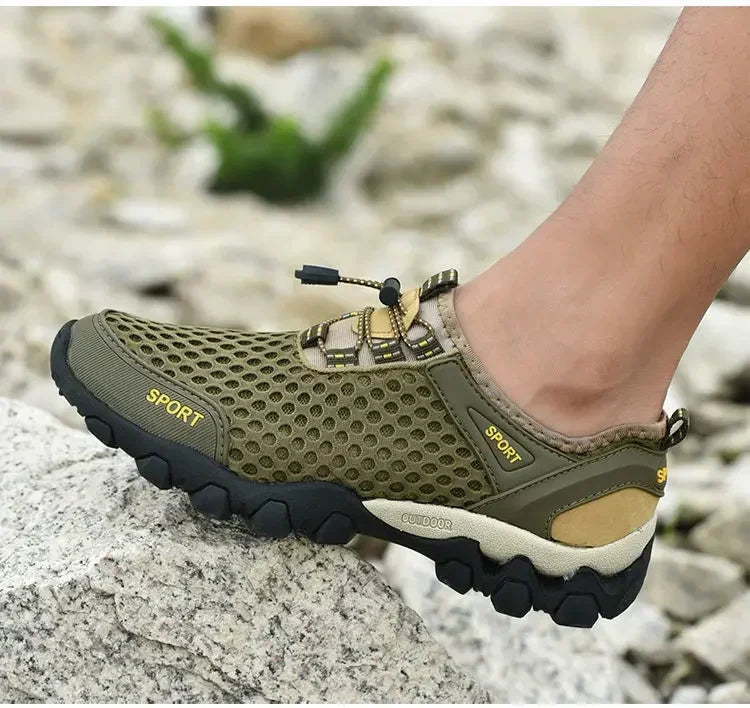 Men's Fishing Shoes Summer Casual Wading Shoes Thick-soled Non-slip Hiking Shoes for Men Breathable Tenis Barefoot Sneakers