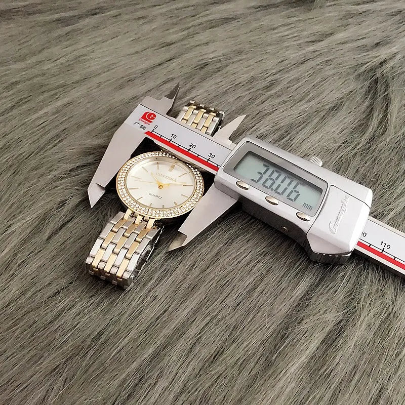 Luxury Rhinestone Watch Top Brand Women Watches Fashion Gold Women's Watches Stainless Steel Ladies Watch Clock Gifts for Women