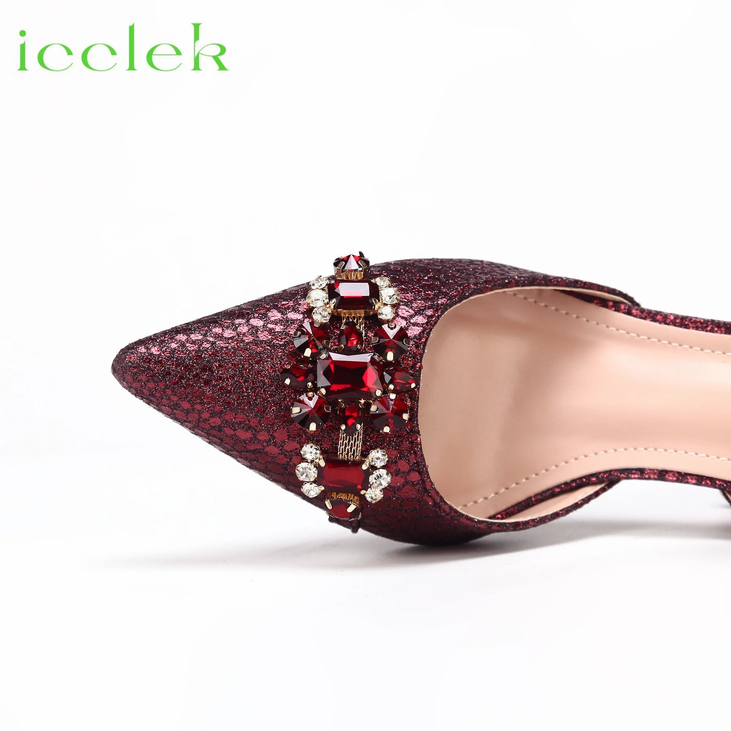 New Arrivals Special Design Pink Color African Women Shoes and Bag Set Pointed Toe Sandals for Wedding Party