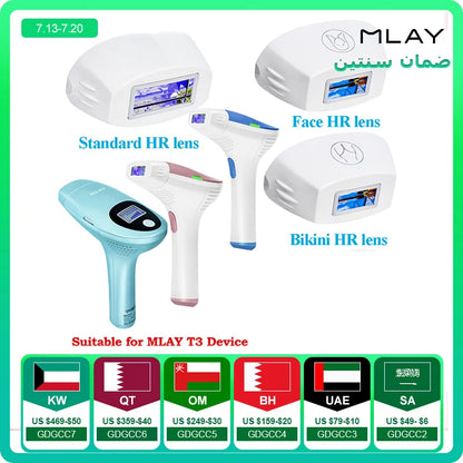MLAY T3 Hair Removal Lenses Accessories Quartz Lamps 500000 Shots Use For Bikini Face Body Small Caps Special Lamp
