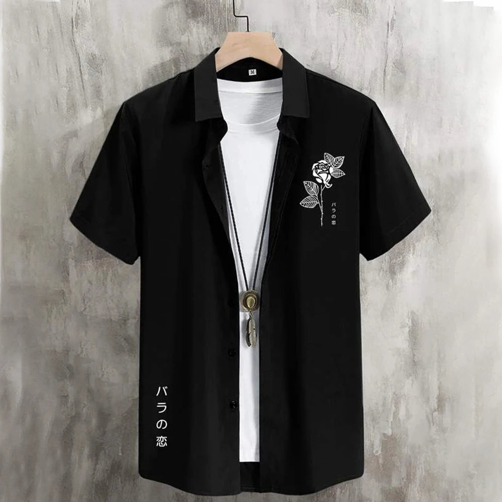 2025 Male Clothes Simple Stripes 3d Hawaiian Shirt Men Clothes Loose Breathable Men's Shirts Summer Male Shirts Short Sleeve