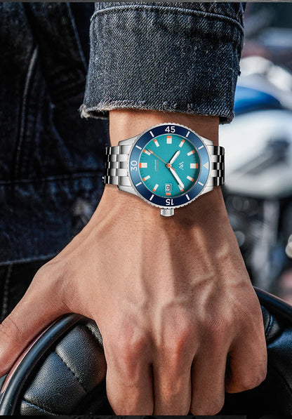 WM Watch NH35 Automatic Mechanical Watch Men Sapphire AR Coated 200M Water Resistant Ceramic Bezel Welly Merck Watches 203M-WM