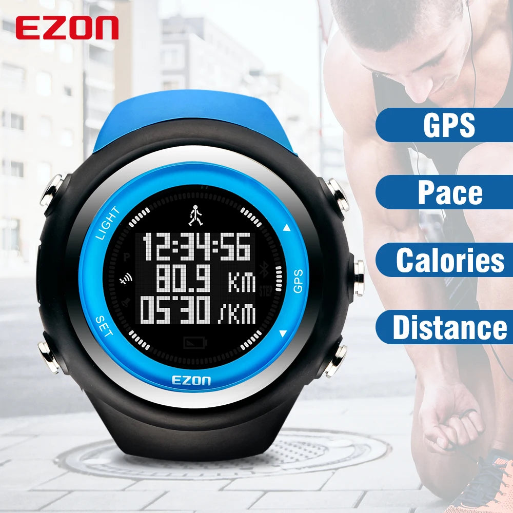 Best Selling EZON T031 GPS Running Sports Watch Sport Outdoor Waterproof Digital Watch Speed Distance Calorie Counter Men Watch