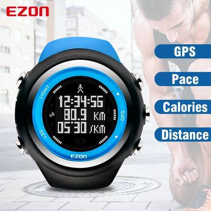 Best Selling EZON T031 GPS Running Sports Watch Sport Outdoor Waterproof Digital Watch Speed Distance Calorie Counter Men Watch