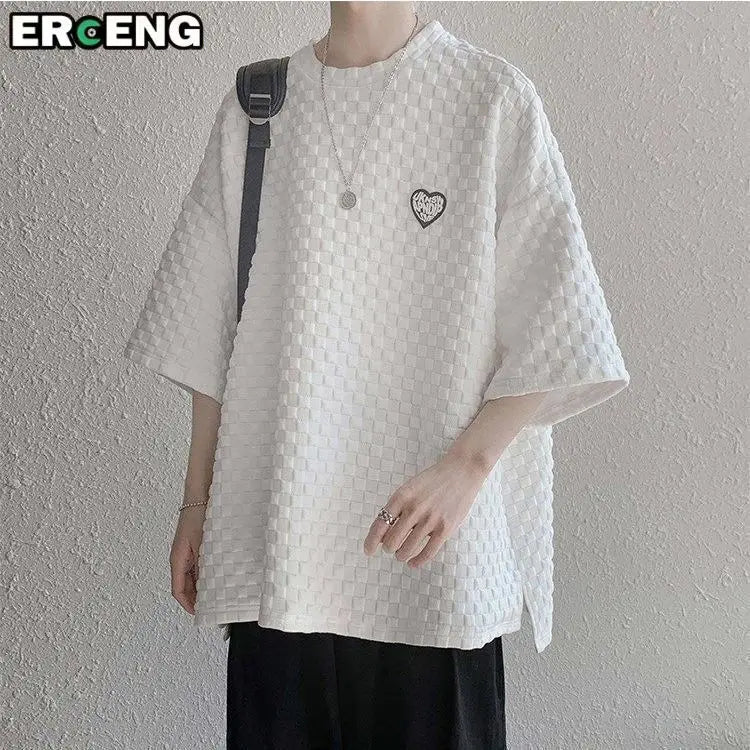 Short-sleeved T-shirt for Men Trendy Brand Simple and Versatile Loose Fit for Summer Short Sleeves Hong Kong Style