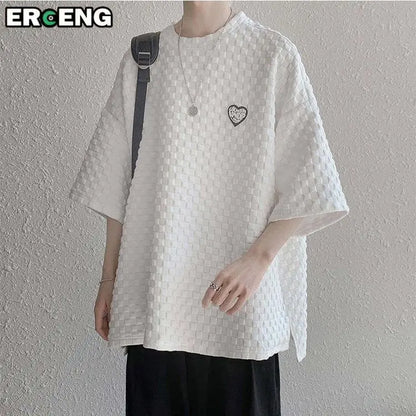 Short-sleeved T-shirt for Men Trendy Brand Simple and Versatile Loose Fit for Summer Short Sleeves Hong Kong Style