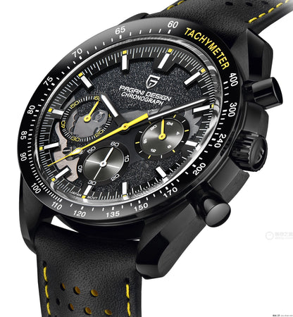 2025 New PAGANI DESIGN 1701 Moon Mens Watches Luxury Quartz Watch For Man Speed Chronograph Sports AR Sapphire Mirror Clock Gift