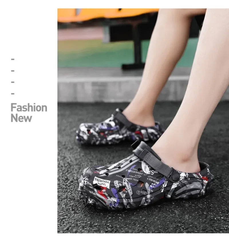 Plus Size 46 47 Men's Summer Clogs Sandals Eva Slippers Men Fashion New Flat Sandals Men Women Leisure Slides Men Casual Shoes