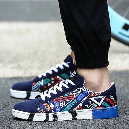 Zapatillas Hombre Casual Shoes for Men Fashion New Printing Sneakers Comfort Flat Vulcanized Shoes Dropshipping Tenis Masculino