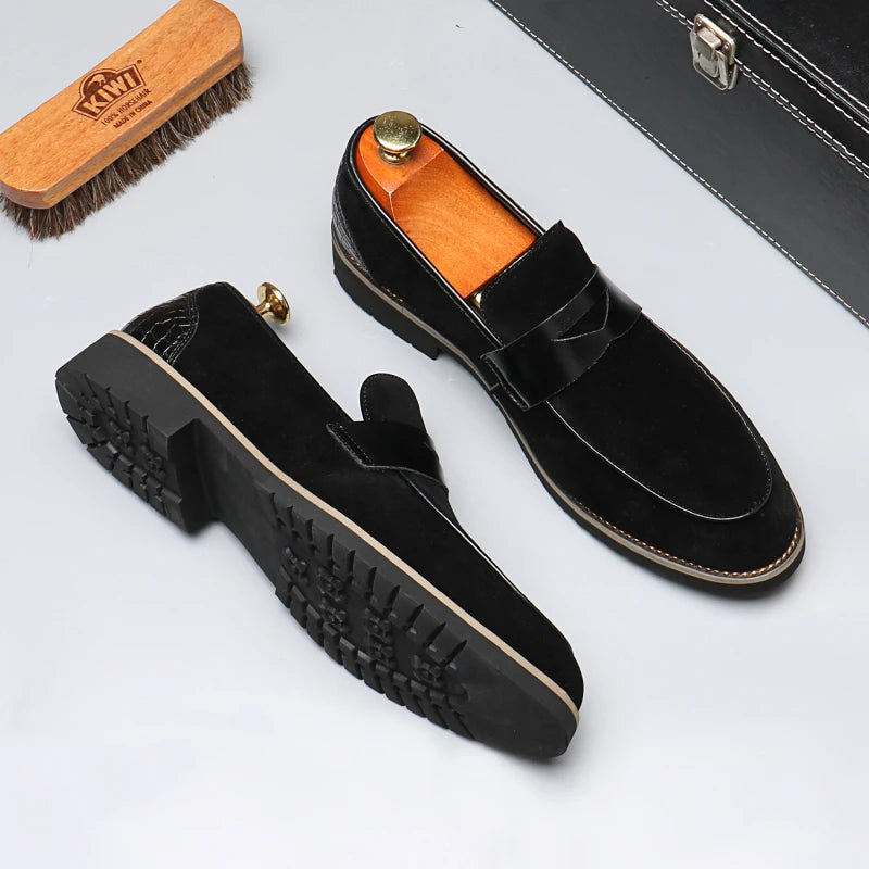 Men's Casual Business Shoes Mens Classic British Style Penny Loafers Moccasins Fashion Party Wedding Flats for Men