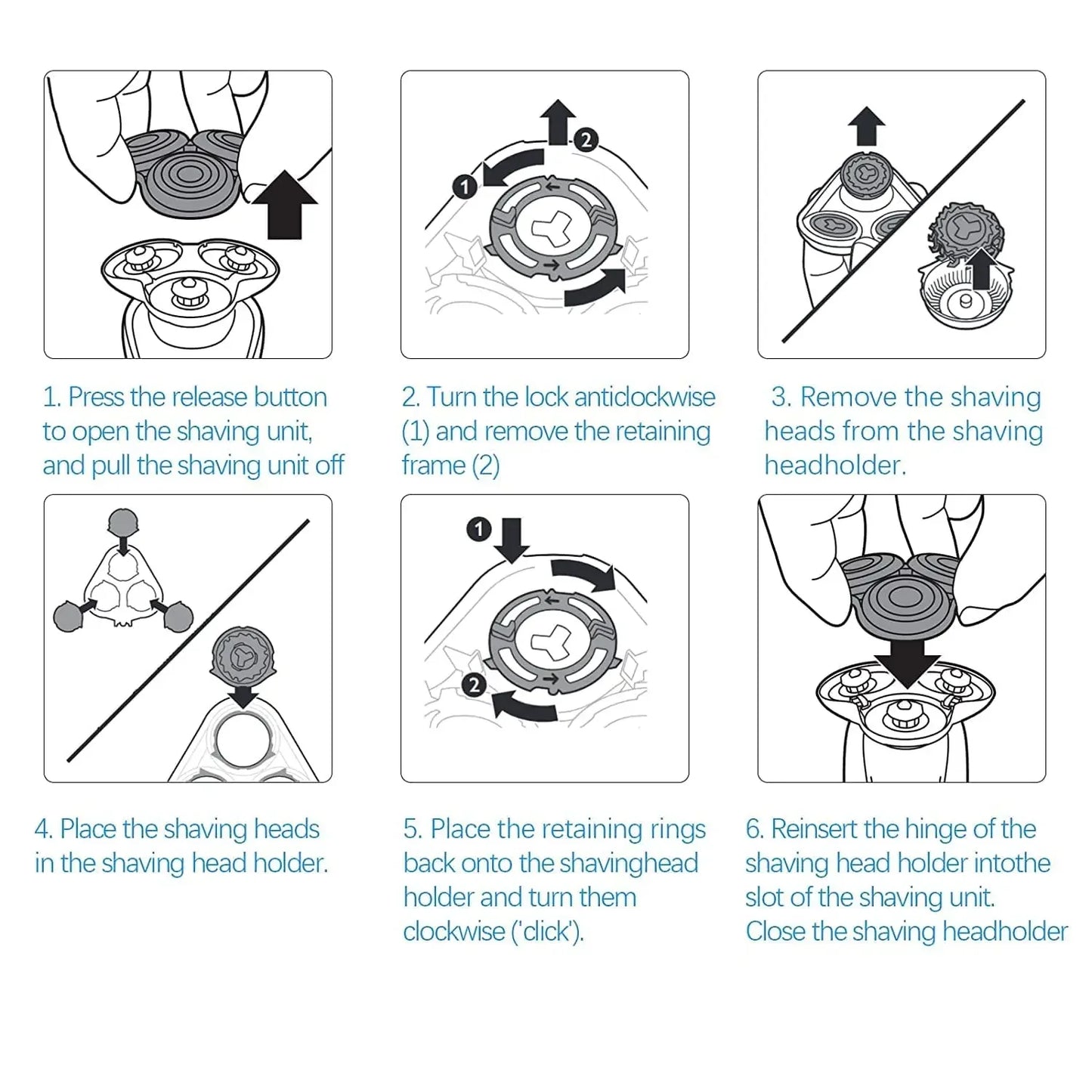 SH91 Replacement Blades For Philips Norelco Electric Shaver Series 9000 (S9xxx) S9985 S9987 SP981X,SP9820,SP986X,SP9861, SP9863