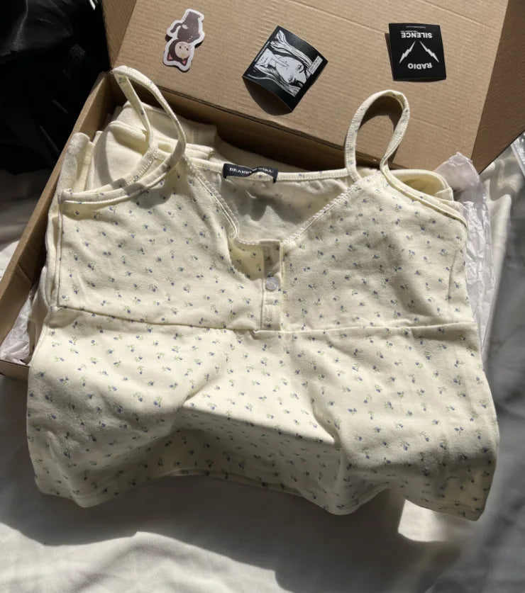 Retro Patchwork Ribbed Cotton Tops Women Summer Sweet Ruffle Square Collar Sleeveless Bow Camis Vintage Chic Slim Crop Top 2024