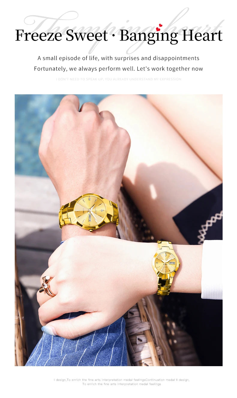 OLEVS 8697 Luxury Elegant Quartz Women's Watch Tungsten Steel Strap Fashion Waterproof Calendar Diamond dial Women's Watch