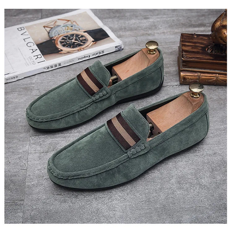 Spring Men's Casual Shoes Suede Loafers For Men Moccasins High Quality Flats Male Walking Shoes comfortable Men's Driving Shoes