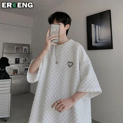 Short-sleeved T-shirt for Men Trendy Brand Simple and Versatile Loose Fit for Summer Short Sleeves Hong Kong Style