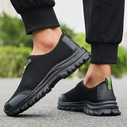 2025 Men’s Minimalist Shoes Fashionable Breathable Mesh Anti Slip Walking Shoes Summer Lightweight Breathable Walking Sneakers