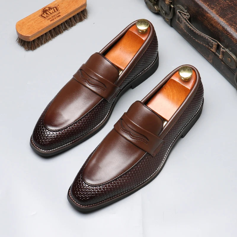 Men's Casual Business Shoes Mens Classic British Style Penny Loafers Moccasins Fashion Party Wedding Flats for Men