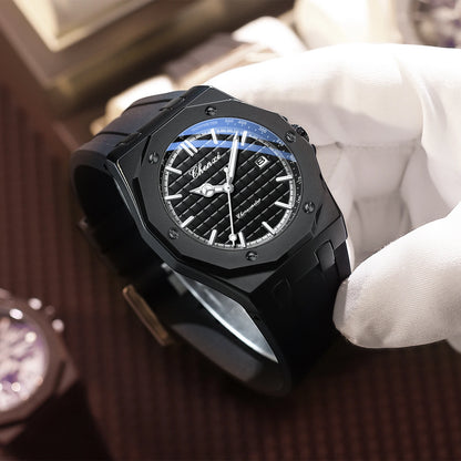 CHENXI 8268 Premium Men's Quartz Watch Night Light Silicone Strap Waterproof Calendar Casual Men's Texture Watch reloj hombre