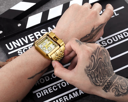 Oulm 3364 Luxury Brand Watch Stainless Steel Male Quartz Clock Auto Date Unique Military Men's Wristwatches Relogio Masculino