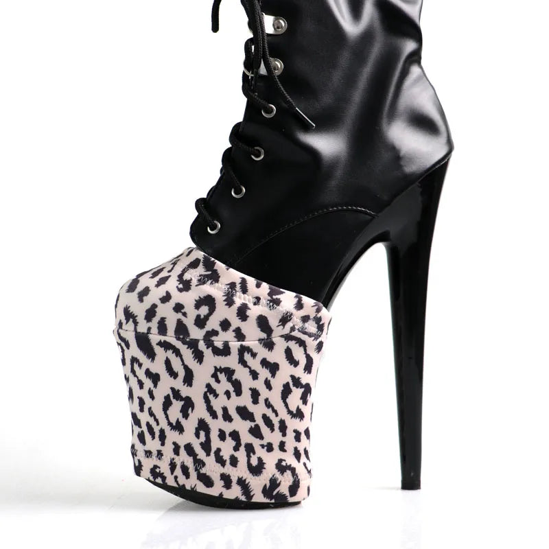 20cm waterproof platform protector shoe cover 17cm stripper high heels pole dancing shoes sandals black knee protector 6 8inch