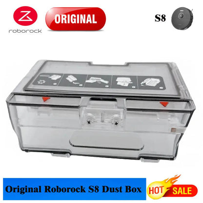 Original Roborock S8 Dustbin 400ml Capacity Accessories For Roborock S8 Robot Vacuum Cleaner Dust Box Global Version Spare Parts
