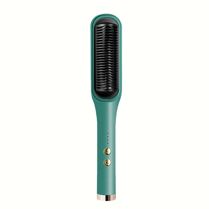 Hair straightener brush, fast ceramic heating, hot air comb, portable heating hair straightener, home and travel salon