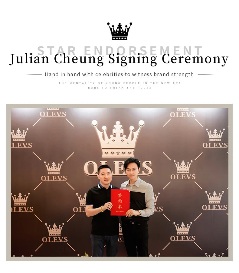 OLEVS 8697 Luxury Elegant Quartz Women's Watch Tungsten Steel Strap Fashion Waterproof Calendar Diamond dial Women's Watch