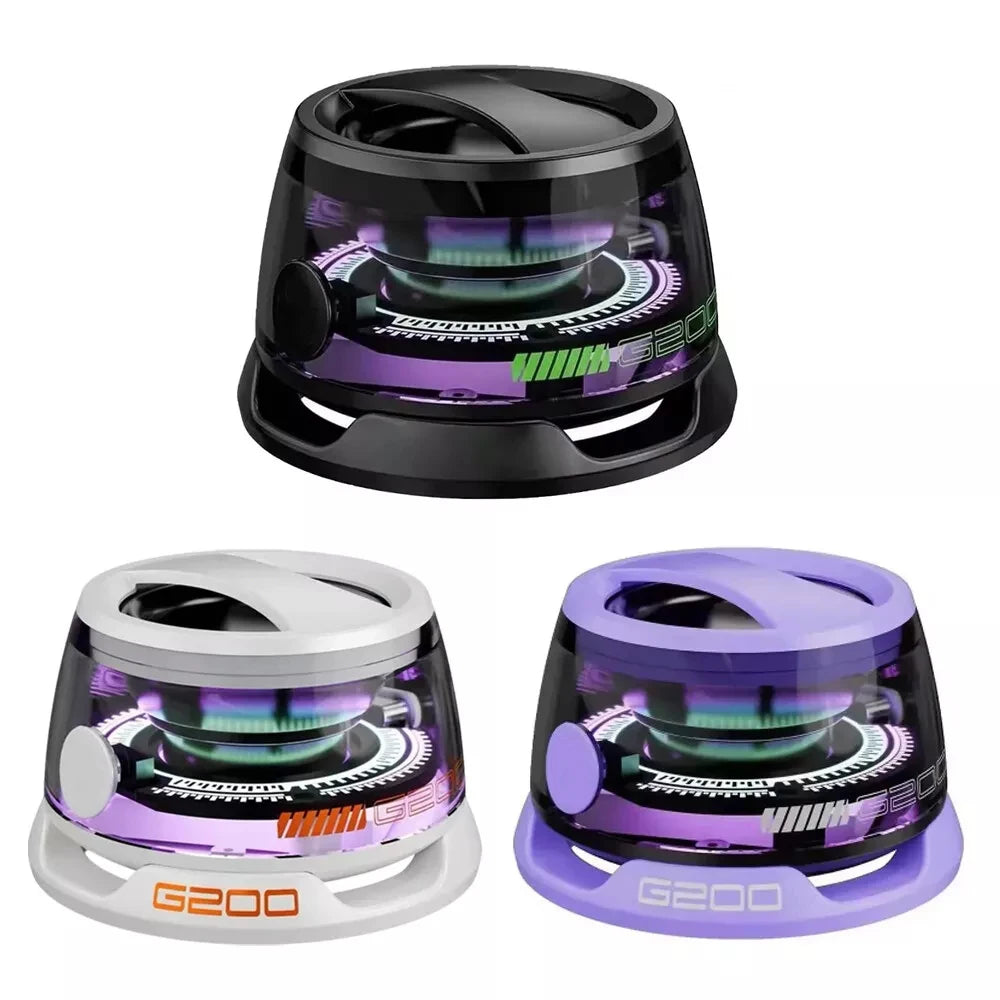 Bluetooth 5.3 Speaker Outdoor Magnetic RGB Lighting Bluetooth Speaker with RGB Color Light Multifunctional Magnetic Phone Holder