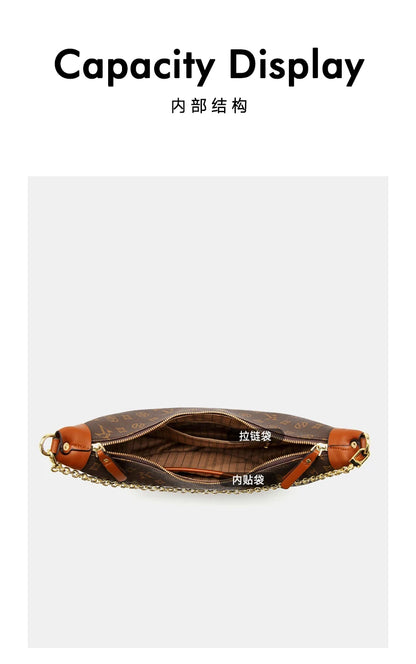 Mkf Genuine Crescent Bag 2025 New Presbyopic Large Capacity High-End Original Accessible Luxury Fashion Single Shoulder Crossbody Armpit Bag