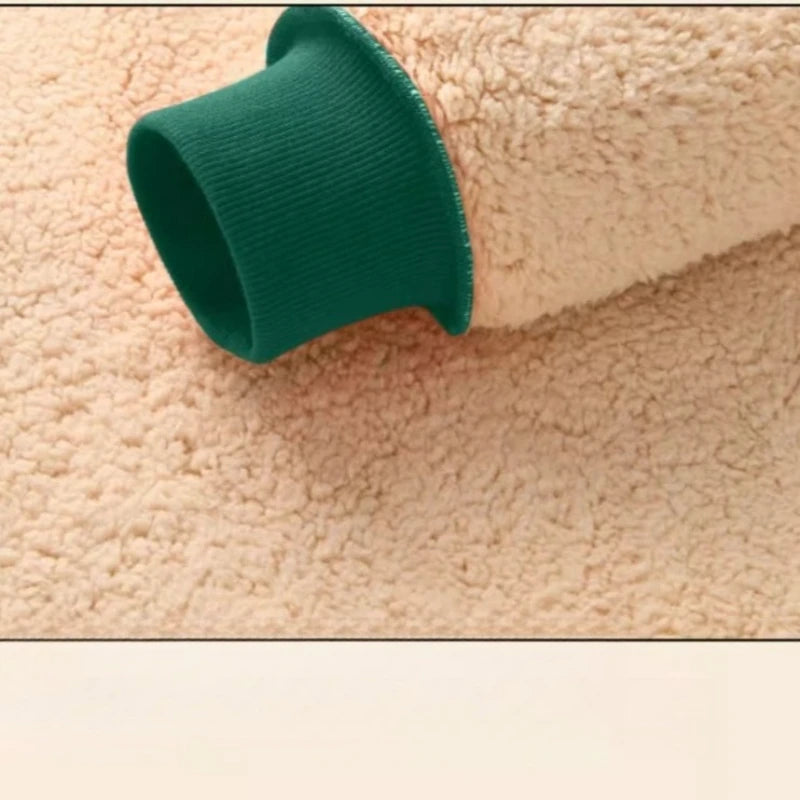 Women Hoodies Sweatshirt Letter Printing Lamb Velvet Thickened Street Warm Pullover Loose Crewneck Brown Hoodies Woman Clothing