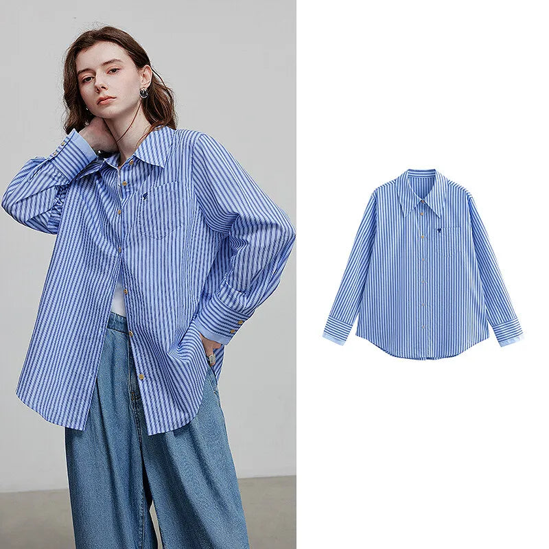 TOYOUTH Women Blouse Shirt 2025 Spring New Shirt 8512036