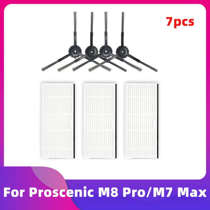 Fit For Proscenic M8 Pro M7 Max Robot Vacuum Cleaner Main Roller Side Brush Hepa Filter Mop Cloth Rag Dust Bag Replacement Part