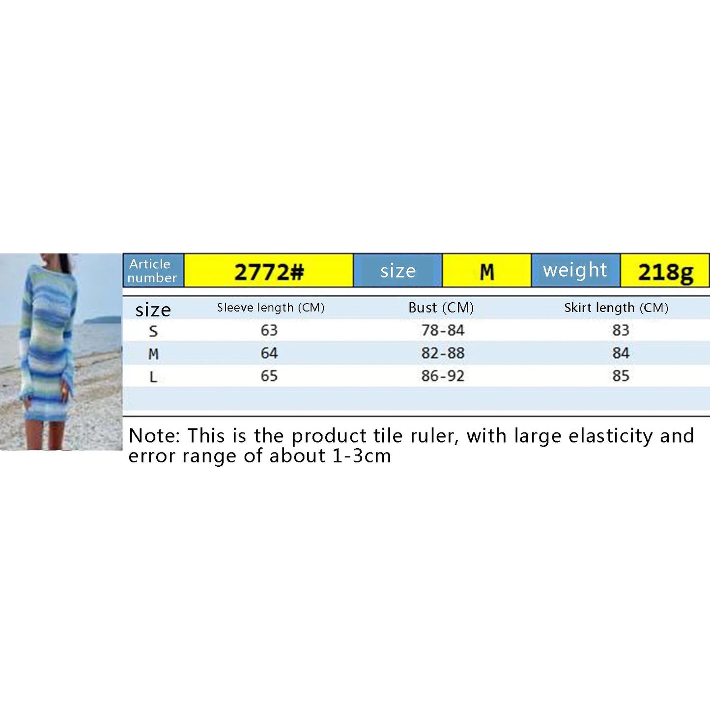 Elegants Dress For Women O-Neck Autumn Knitted Dress Collision sweater long sleeve round neck striped dress