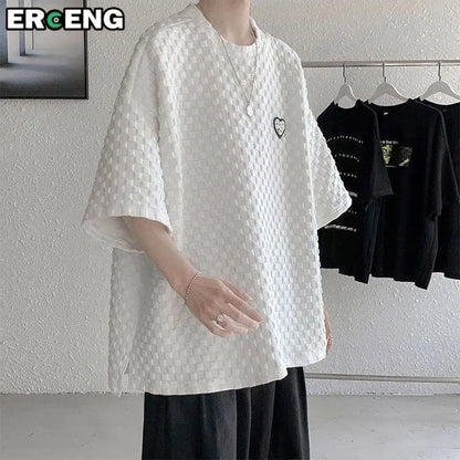 Short-sleeved T-shirt for Men Trendy Brand Simple and Versatile Loose Fit for Summer Short Sleeves Hong Kong Style