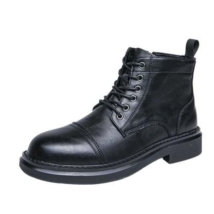 Fashion Outdoor Men Boots Anti-slip Wearable Boots Lace Up Versatile Male Leather Shoes Business Ankle Boot Dating Loafers Shoes