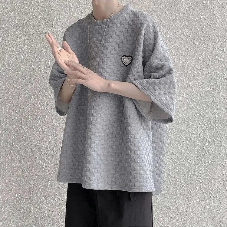 Short-sleeved T-shirt for Men Trendy Brand Simple and Versatile Loose Fit for Summer Short Sleeves Hong Kong Style