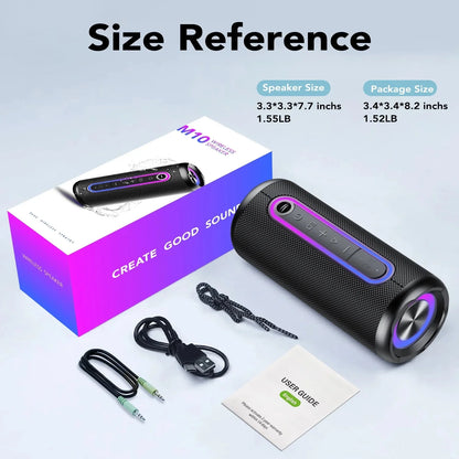 Bluetooth Speakers, Portable Wireless Speaker with 30W Loud Stereo Sound, BT5.4, IP7 Waterproof, 24H Playtime, Portable Speaker