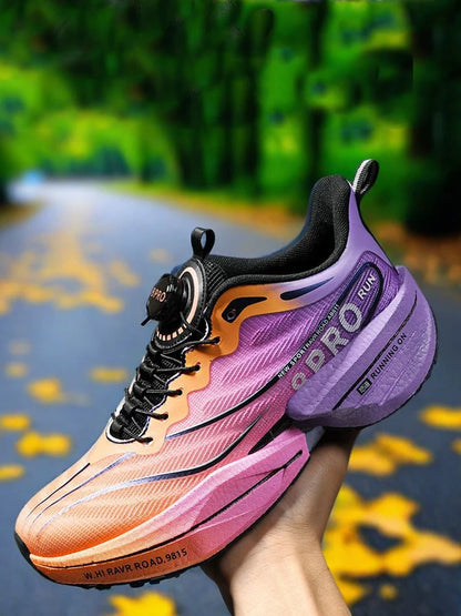 Marathon Carbon Plate Air Cushion Men Sports Running Shoes Breathable Lightweight Women's Comfortable Athletic Nonskid Sneakers