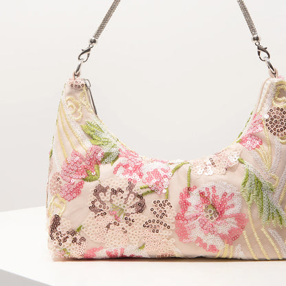 Floral Bag，Bridal Patry，Sequin Bag，Premium Style  Shoulder Bag For Women，Prom Accessories，Wedding Items，Bag For Women Elegant